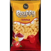 Pouffy Corn snack Ketchup flavor