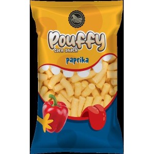 Pouffy Corn snack Paprika flavor